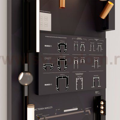 Стенд Магнитные системы Arlight E40-1760х600mm (DB 3мм, пленка, подсветка) (Arlight, -) Arlight 39810