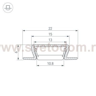 Профиль MIC-FS-2000 ANOD BLACK (Arlight, Алюминий) Arlight 40019