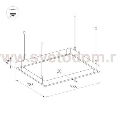 Подвесной светильник LINEAIR FLAT 040634 Arlight