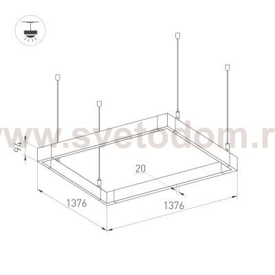 Подвесной светильник LINEAIR FLAT 040635 Arlight