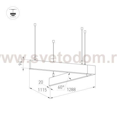 Подвесной светильник LINEAIR FLAT 040637 Arlight