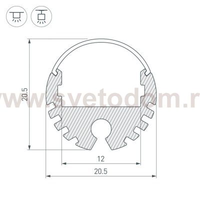 Профиль ARH-ROUND 040645 Arlight
