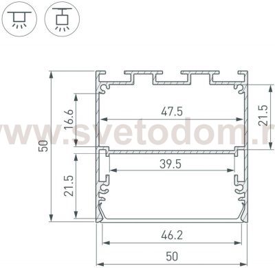 Профиль для светодиодной ленты LINE-S 041839 Arlight