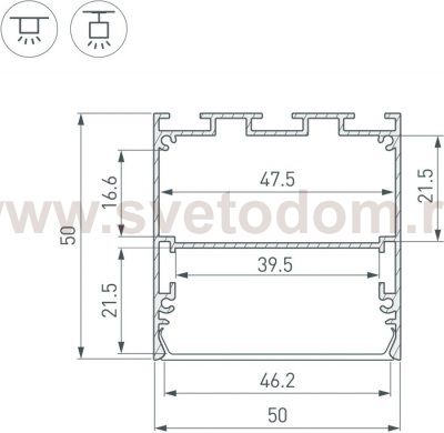 Профиль для светодиодной ленты LINE-S 041840 Arlight