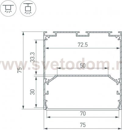 Профиль для светодиодной ленты LINE-S 041853 Arlight