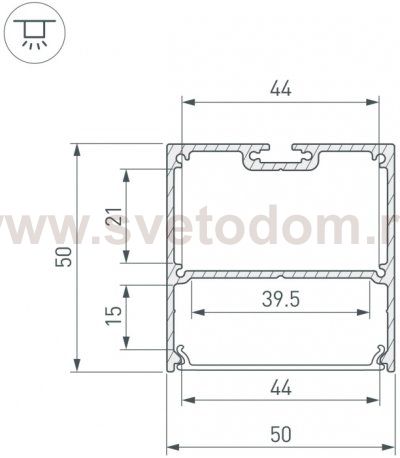 Профиль для светодиодной ленты SL-LINE 043976 Arlight