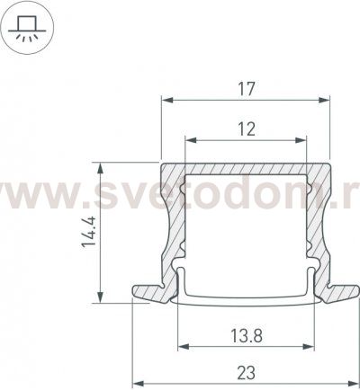 Профиль для светодиодной ленты ARH-LINE 044265 Arlight