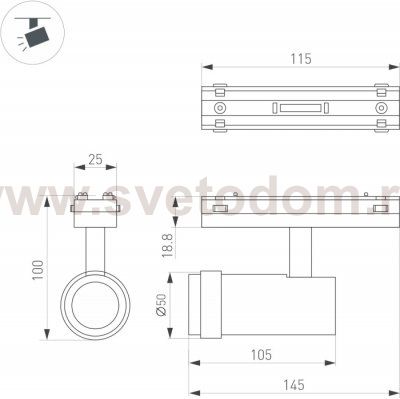 Трековый светильник MAG-VIBE 044486 Arlight