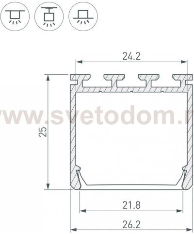 Профиль для светодиодной ленты PLS-LOCK 044847 Arlight