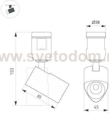 Трековый светильник APRIORI 044904 Arlight