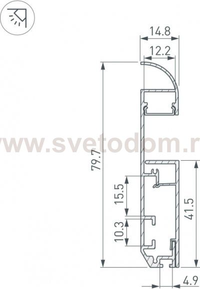 Профиль для светодиодной ленты ARH-PLINTUS 045452 Arlight