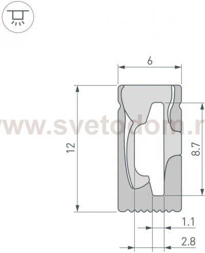 Профиль для светодиодной ленты WPH 045785 Arlight