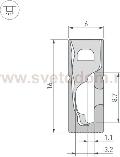 Профиль для светодиодной ленты WPH 045842 Arlight