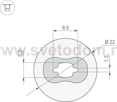 Профиль для светодиодной ленты WPH 045847 Arlight
