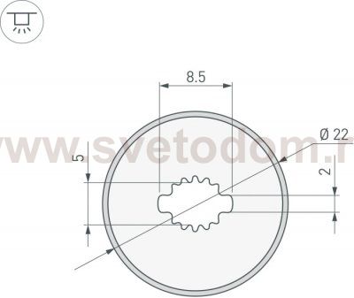 Профиль для светодиодной ленты WPH 045866 Arlight