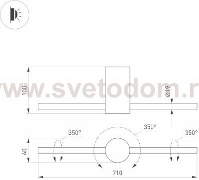 Настенный светильник PICASO 047347 Arlight