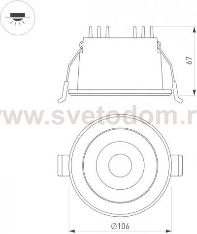 Точечный светильник ALORA 048084 Arlight