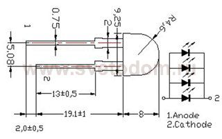 Светодиод ARL-10080UWC4-80 (Arlight, 10мм (круглый)) Arlight 4823