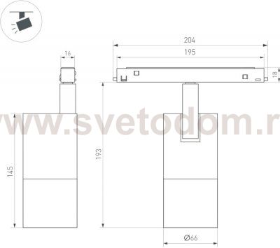 Трековый светильник MAG-ORIENT 048662 Arlight