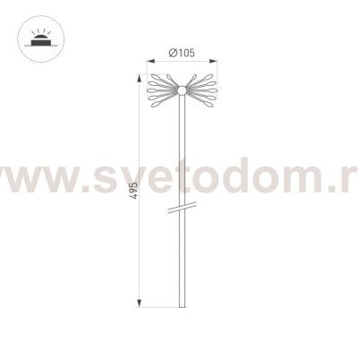 Грунтовый светильник DANDEL 050678
