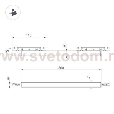 Трековый светильник MICROCOSM FLAT 051773