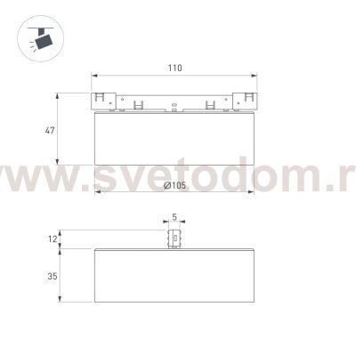 Трековый светильник MICROCOSM RONDO 051823