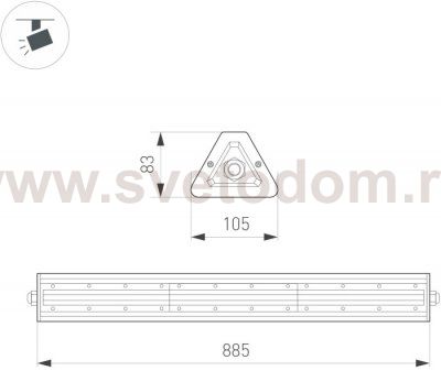 Промышленный потолочный светильник LAGERN 052036 Arlight