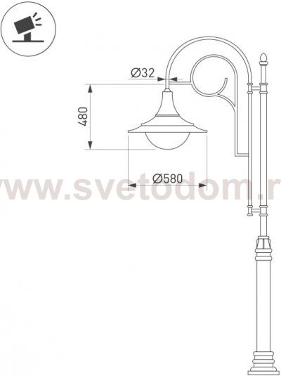 Наземный светильник AMPIL-LUZ 052449 Arlight