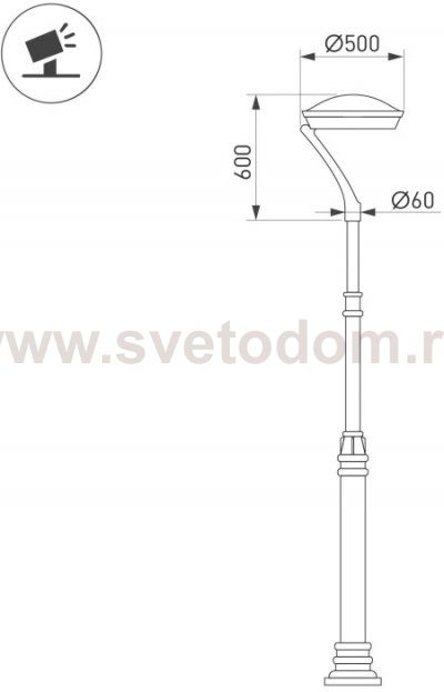 Наземный светильник ORNE-G2 052460 Arlight