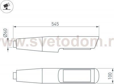 Уличный консольный светильник NOXT 052476 Arlight