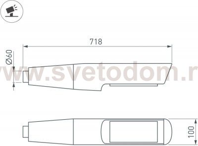 Уличный консольный светильник NOXT 052480 Arlight