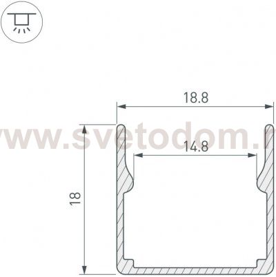 Профиль для светодиодной ленты WPH 053418 Arlight