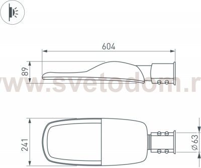 Уличный консольный светильник TURI 053865 Arlight