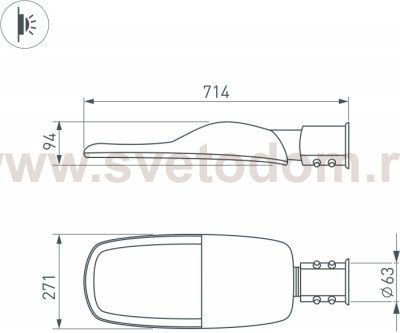 Уличный консольный светильник TURI 053875 Arlight