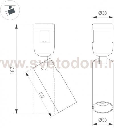 Трековый светильник APRIORI 053978 Arlight