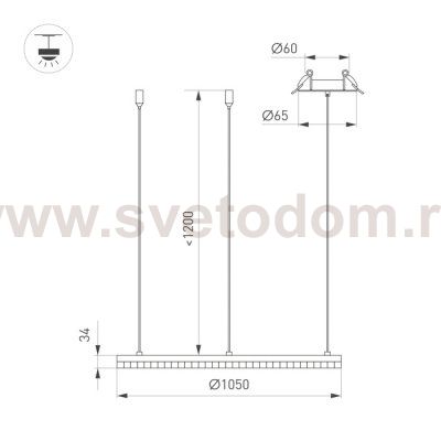 Подвесной светильник DIAMOND 054489 Arlight