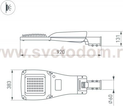 Уличный консольный светильник GRES 055501 Arlight