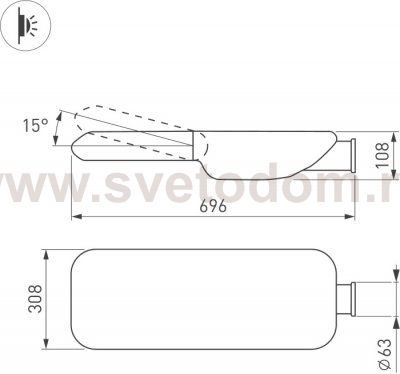 Уличный консольный светильник LUMI 055849 Arlight