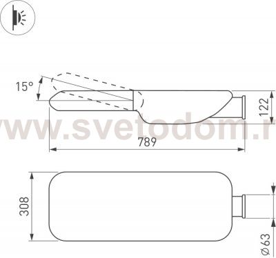 Уличный консольный светильник LUMI 055852 Arlight