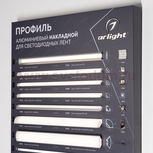 Стенд Профиль Накладной LUX-E9-1760x600mm (DB 3мм, пленка, подсветка) (Arlight, -) Arlight 899
