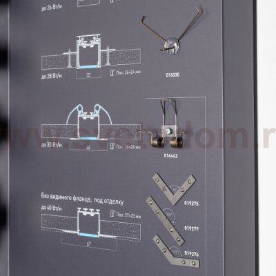 Стенд Профиль Встраиваемый LUX-E13-1760x600mm (DB 3мм, пленка, подсветка) (Arlight, -) Arlight 903
