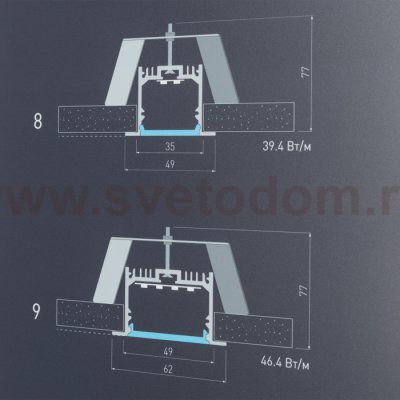 Стенд Профиль встраиваемый ARL-1100x600mm-02 (DB 3мм, пленка, лого) Arlight 996