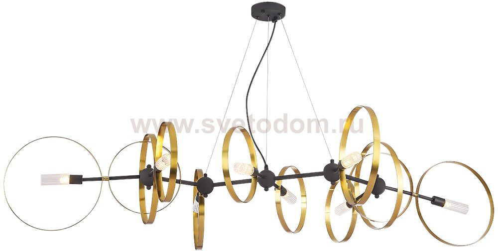 Светильник Crystal lux ARMONICA SP8 BLACK/BRASS V2