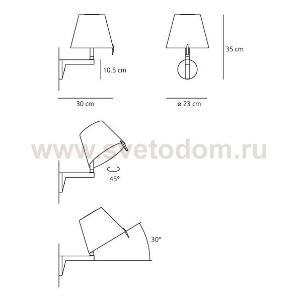 Настенный светильник Artemide 0721010A