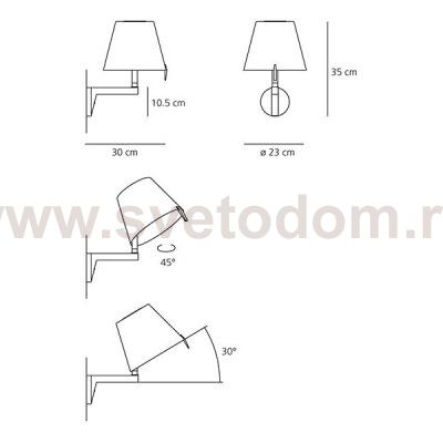 Настенный светильник Artemide 0721020A