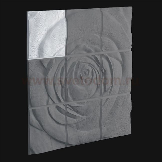 3D Дизайнерское панель из гипса Artpole ROSE-1, 600*600мм, 0,36м2 (арт.М-0044-1)