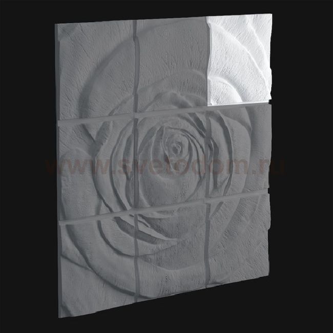 3D Дизайнерское панель из гипса Artpole ROSE-3, 600*600мм, 0,36м2 (арт.М-0044-3)