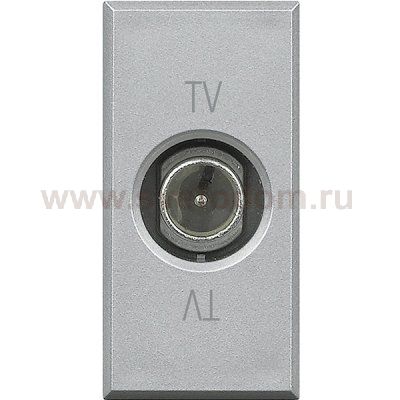 Legrand Bticino Axolute HC4202P Алюминий Розетка TV проходная 