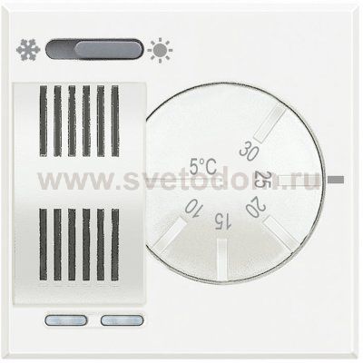 Legrand Bticino Axolute HD4442 White Электронный комнатный термостат со встроенным переключателем режимов 2 А, 250 В