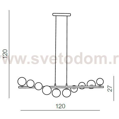 Подвесная люстра Azzardo Sybilla 10 pendant AZ2100
